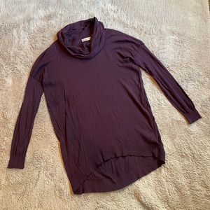 Anthropologie Kaisely Purple Cowl Neck Top